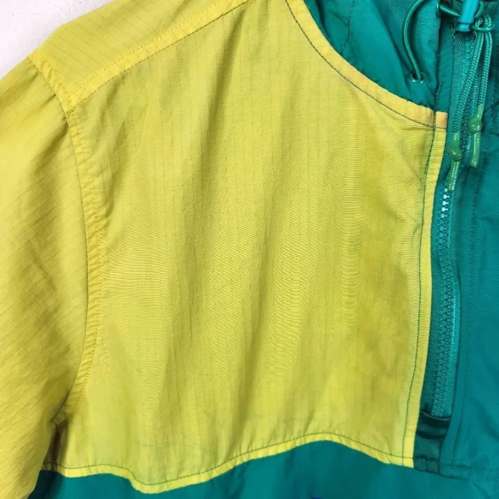 RARE Teddy Fresh 1/2 Zip Long Sleeve Colorblock Windbreaker Pullover Jacket M